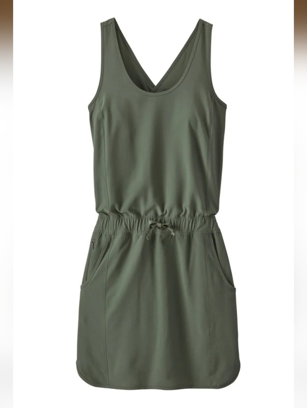 Patagonia Fleetwith Dress Kale Green Drawstring Waist Medium Gorpcore Athleisure
